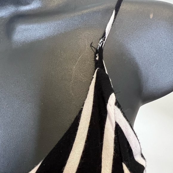 Pink Rose Womens Striped Maxi Dress Scoop Neck Sleeveless Size S Black/White - Picture 5 of 6